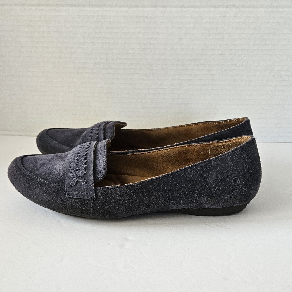 Born Women's Alikia Ocean blue suede loafer flats size 7 - Picture 3 of 8